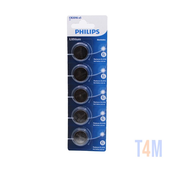 PILHA DE CÉLULA BOTÃO ALCALINA PHILIPS CR2016